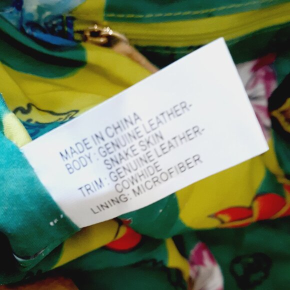 Chi Snake Leather Tote Purse - Picture 12 of 15